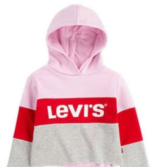 Levi's Girls Color Block Crop Hoodie - Picture 5 of 8